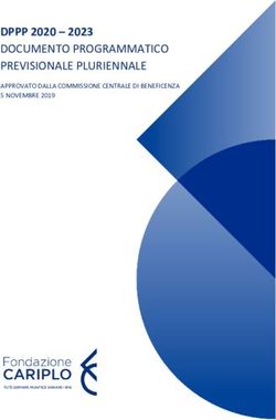 DPPP 2020 - 2023 DOCUMENTO PROGRAMMATICO PREVISIONALE PLURIENNALE - APPROVATO DALLA COMMISSIONE CENTRALE DI BENEFICENZA 5 NOVEMBRE 2019