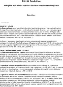 Attività Produttive Alberghi e altre attività ricettive Strutture ricettive extralberghiere - Avigliano Umbro