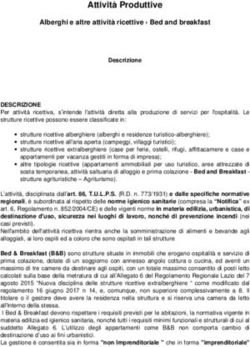 Attività Produttive Alberghi e altre attività ricettive Bed and breakfast - Comune di Capena