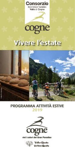 Vivere l'estate - 2019 PROGRAMMA ATTIVITÀ ESTIVE - Cogne