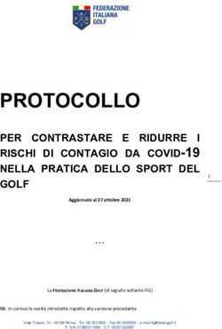 PROTOCOLLO PER CONTRASTARE E RIDURRE I RISCHI DI CONTAGIO DA COVID- 19 NELLA PRATICA DELLO SPORT DEL GOLF - Federazione Italiana Golf