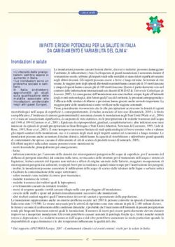 IMPATTI E RISCHI POTENZIALI PER LA SALUTE IN ITALIA DA CAMBIAMENTO E VARIABILITÀ DEL CLIMA* - sivemp