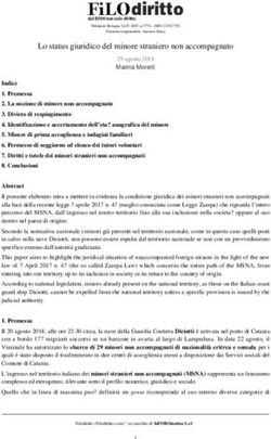 Lo status giuridico del minore straniero non accompagnato - Filodiritto