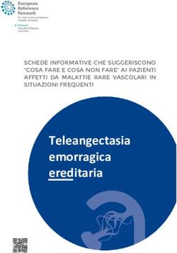 Teleangectasia emorragica ereditaria - SCHEDE INFORMATIVE CHE SUGGERISCONO "COSA FARE E COSA NON FARE" AI PAZIENTI AFFETTI DA MALATTIE RARE ...