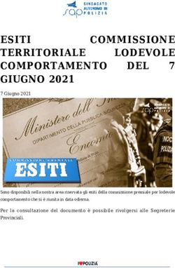 ESITI TERRITORIALE COMPORTAMENTO GIUGNO 2021