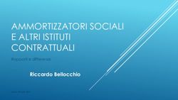 AMMORTIZZATORI SOCIALI E ALTRI ISTITUTI CONTRATTUALI - Riccardo Bellocchio Rapporti e differenze