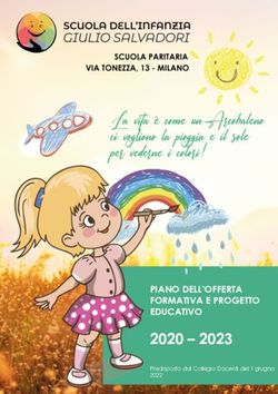2020 2023 PIANO DELL'OFFERTA FORMATIVA E PROGETTO EDUCATIVO - Predisposto dal Collegio Docenti del 1 giugno