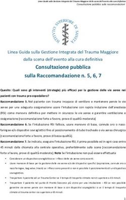 Consultazione pubblica sulla Raccomandazione n. 5, 6, 7