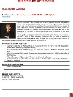 CURRICULUM STUDIORUM - Sapienza