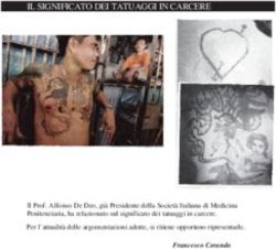 IL SIGNIFICATO DEI TATUAGGI IN CARCERE