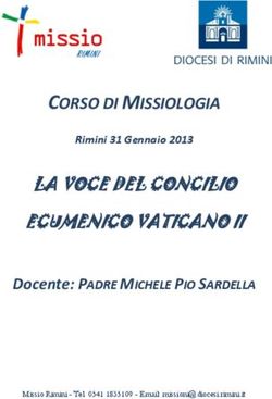 LA VOCE DEL CONCILIO ECUMENICO VATICANO II - CORSO DI MISSIOLOGIA Docente: PADRE MICHELE PIO SARDELLA