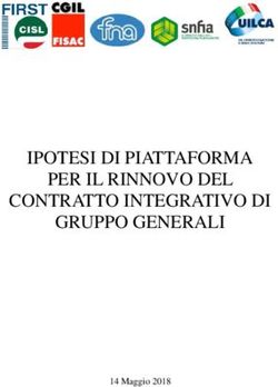 IPOTESI DI PIATTAFORMA PER IL RINNOVO DEL CONTRATTO INTEGRATIVO DI GRUPPO GENERALI - 14 Maggio 2018 - SNFIA