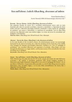 VOZ E CENA EROS NELL'ABISSO: LULU DI ALBAN BERG, DESCENSUS AD INFEROS - UNB