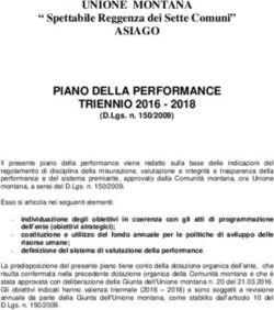 PIANO DELLA PERFORMANCE TRIENNIO 2016 2018 - Unione Montana Spettabile ...