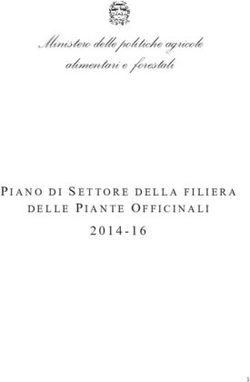 Ministero delle politiche agricole alimentari e forestali - PIANO DI SETTORE DELLA FILIERA DELLE PIANTE OFFICINALI