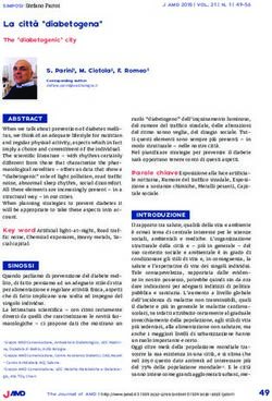 La citt&agrave; "diabetogena" - AMD