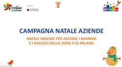 CAMPAGNA NATALE AZIENDE - NATALE INSIEME PER AIUTARE I BAMBINI E I RAGAZZI DELLA ZONA 9 DI MILANO - ALTIS Unicatt