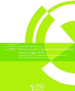 (marzo-maggio 2020) Il lavoro durante il periodo del primo lockdown - Marzo 2021