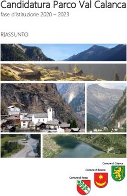 Candidatura Parco Val Calanca - fase d'istituzione 2020 - 2023 RIASSUNTO - Comune di Calanca