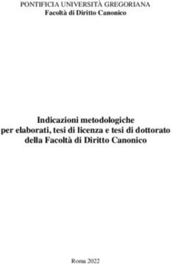 Indicazioni metodologiche per elaborati, tesi di licenza e tesi di dottorato della Facoltà di Diritto Canonico - PONTIFICIA UNIVERSITÀ GREGORIANA