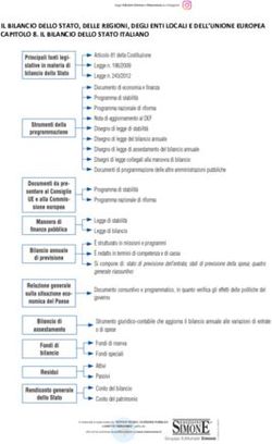 IL BILANCIO DELLO STATO, DELLE REGIONI, DEGLI ENTI LOCALI E DELL'UNIONE EUROPEA CAPITOLO 8. IL BILANCIO DELLO STATO ITALIANO