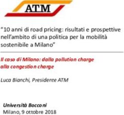 "10 anni di road pricing: risultati e prospettive nell'ambito di una politica per la mobilità sostenibile a Milano" - Il caso di Milano: dalla ...