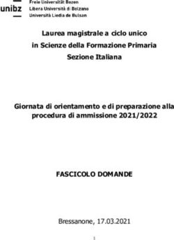 FASCICOLO DOMANDE - Laurea magistrale a ciclo unico in Scienze della Formazione Primaria Sezione Italiana Giornata di orientamento e di ...