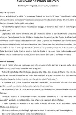 CALENDARIO DELL'ANNO AGRICOLO - Tradizioni, lavori agricoli, proverbi, vita parrocchiale - Associazione Culturale ...