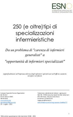 250 (e oltre)tipi di specializzazioni infermieristiche - ESNO