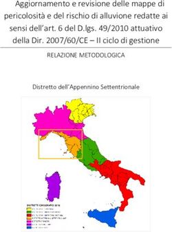 Aggiornamento e revisione delle mappe di pericolosità e del rischio di alluvione redatte ai sensi dell'art. 6 del D.lgs. 49/2010 attuativo della ...