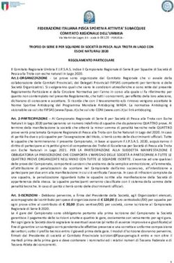 FEDERAZIONE ITALIANA PESCA SPORTIVA ATTIVITA' SUBACQUEE COMITATO REGIONALE DELL'UMBRIA - Fipsas