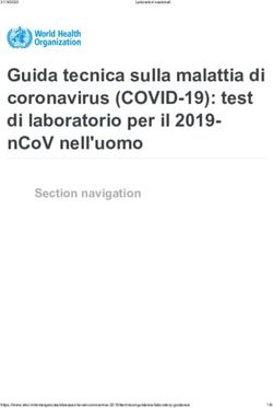 GUIDA TECNICA SULLA MALATTIA DI CORONAVIRUS (COVID-19): TEST DI LABORATORIO PER IL 2019- NCOV NELL'UOMO