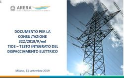DOCUMENTO PER LA CONSULTAZIONE - 322/2019/R/eel TIDE - TESTO INTEGRATO DEL DISPACCIAMENTO ELETTRICO Milano, 23 settembre 2019