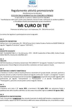 "MI CURO DI TE" Regolamento attivit&agrave; promozionale