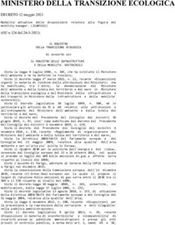 MINISTERO DELLA TRANSIZIONE ECOLOGICA - DECRETO 12 maggio 2021