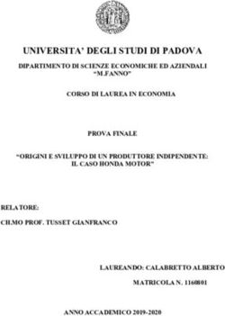UNIVERSITA' DEGLI STUDI DI PADOVA
