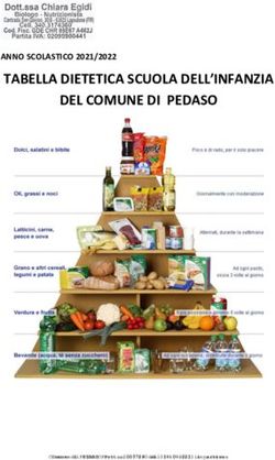 TABELLA DIETETICA SCUOLA DELL'INFANZIA DEL COMUNE DI PEDASO - ANNO SCOLASTICO 2021/2022