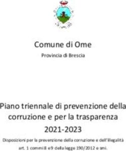 Comune di Ome Piano triennale di prevenzione della corruzione e per la trasparenza 2021-2023 - Provincia di Brescia