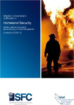 Homeland Security Master Universitario di II livello in - Scuola di Formazione Continua