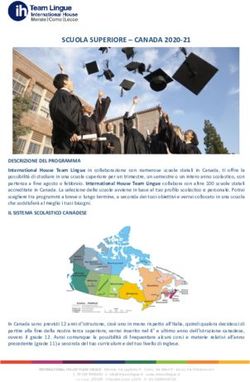 SCUOLA SUPERIORE - CANADA 2020-21 - Soggiorni Studio Team Lingue