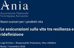 Le assicurazioni sulla vita tra resilienza e ridefinizione - Luigi Di Falco - Responsabile Protezione, Vita e Welfare Roma, 7 novembre 2018 - Ivass