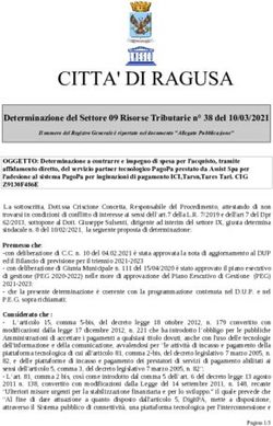 CITTA' DI RAGUSA Determinazione del Settore 09 Risorse Tributarie n 38 del 10/03/2021 - Comune di Ragusa