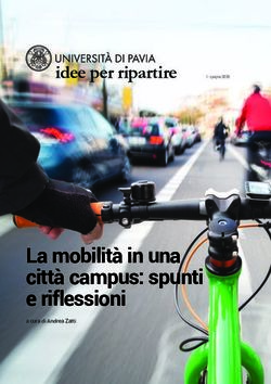 La mobilit&agrave; in una citt&agrave; campus: spunti e riflessioni - idee per ripartire - a cura di Andrea Zatti - UNIPV ...
