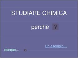 STUDIARE CHIMICA p perch&egrave; - Un esempio