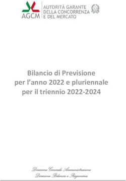Bilancio di Previsione per l'anno 2022 e pluriennale per il triennio 2022-2024 - Direzione Generale Amministrazione Direzione Bilancio e ...