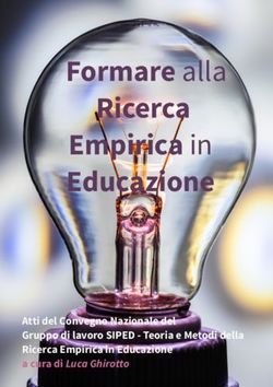 Ricerca Empirica in Educazione - Formare alla - AMS Acta