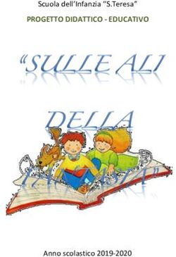 PROGETTO DIDATTICO - EDUCATIVO - Scuola dell'Infanzia "S.Teresa" - Anno scolastico 2019-2020 - Istituto Paola Di Rosa