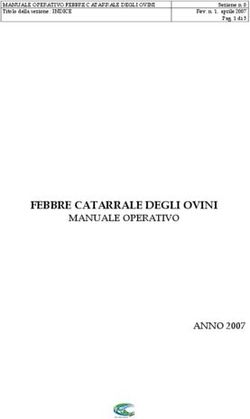 FEBBRE CATARRALE DEGLI OVINI - MANUALE OPERATIVO ANNO 2007
