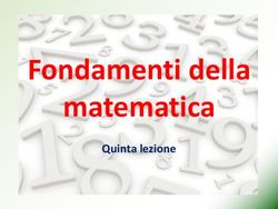 Fondamenti della matematica - Quinta lezione