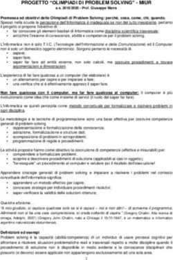 PROGETTO "OLIMPIADI DI PROBLEM SOLVING" - MIUR